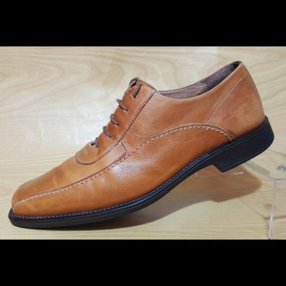 Johnston & Murphy Tan Leather Oxfords Shoes 9 M